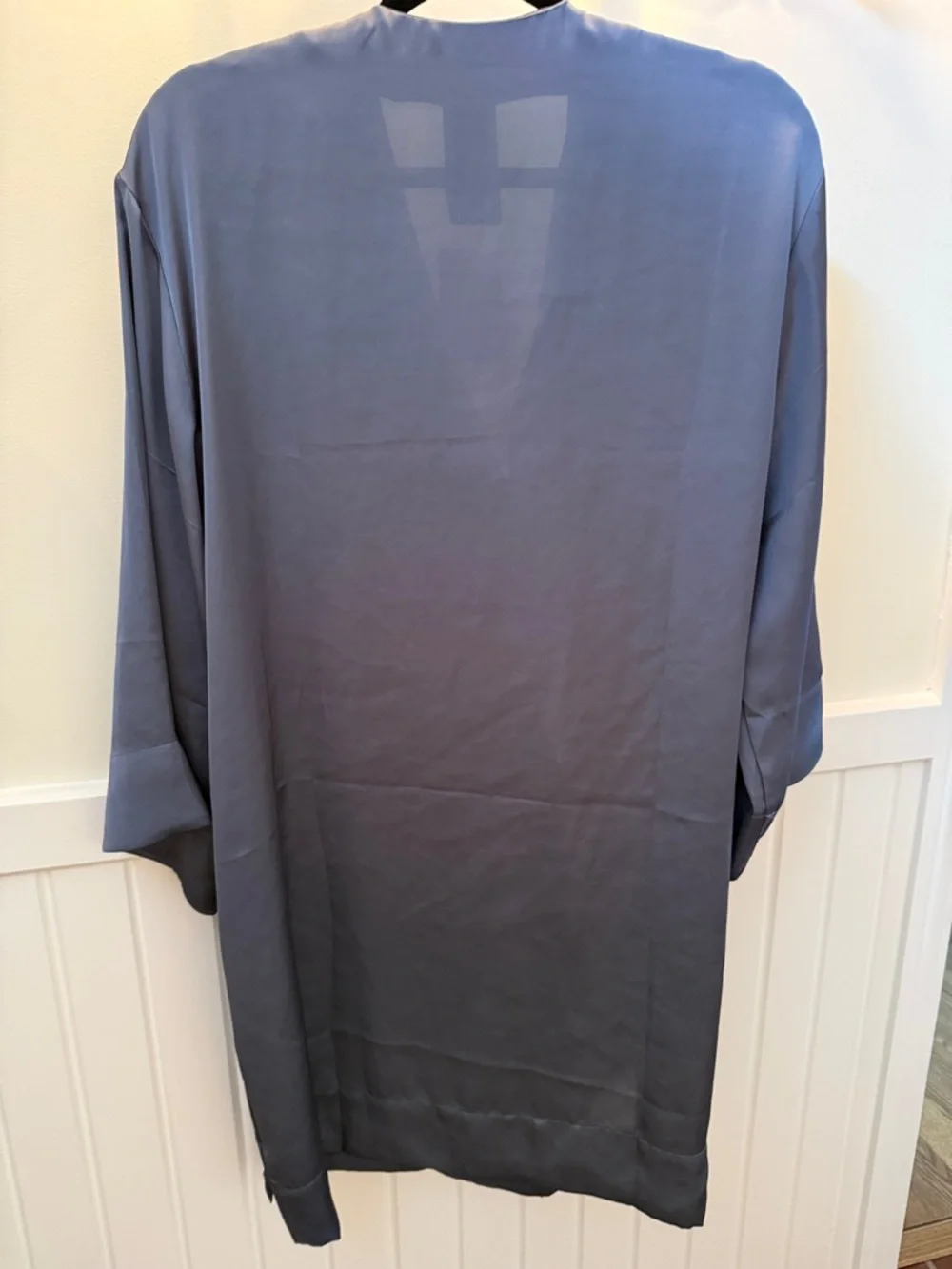 H&M Satin Wrap Robe - Slate Blue XS/S NWT - Picture 4 of 4